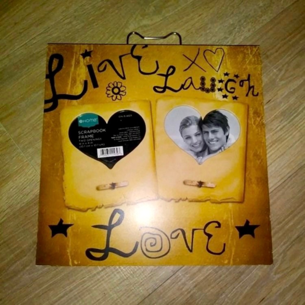 Home live laugh love scrapbook frame